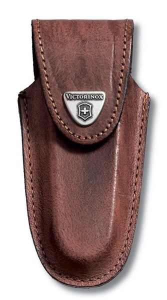 Кожаный чехол на ремень для ножа 111 мм (толщиной 2-3 уровня) Викторинокс (Victorinox) 4.0537 - фото 100228