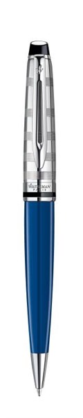 Ручка шариковая Ватерман (Waterman) Expert DeLuxe (1904593) Obsession Blue CT M синие чернила подар.кор. - фото 115707