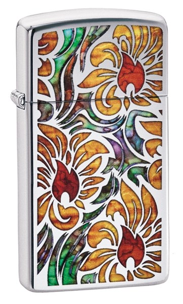 Зажигалка Slim® Zippo с покрытием High Polish Chrome 29702 - фото 184672