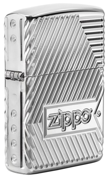 Зажигалка Зиппо (Zippo) Armor® с покрытием High Polish Chrome, латунь/сталь, серебристая, 36x12x56 мм - фото 184753