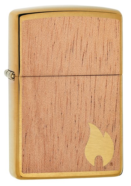 Зажигалка Zippo Woodchuck с покрытием Brushed Brass, 29901 - фото 184784