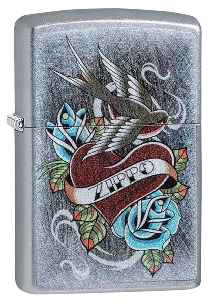 Зажигалка Зиппо (Zippo) Vintage Tattoo с покрытием Street Chrome™, 29874 - фото 184822