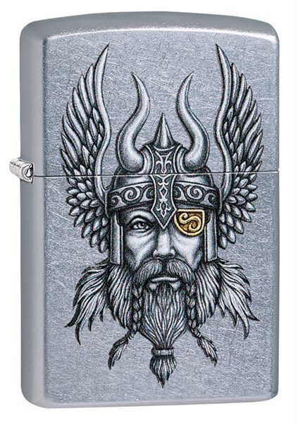 Зажигалка Zippo Viking Warrior с покрытием Street Chrome™, 29871 - фото 184867