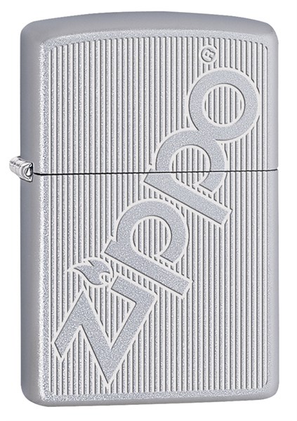 Зажигалка Зиппо (Zippo) с покрытием Satin Chrome, латунь/сталь, серебристая, матовая, 36x12x56 мм - фото 184930