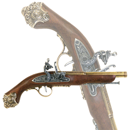 Пистоль ударный 18 века DE-1077-L - фото 185785