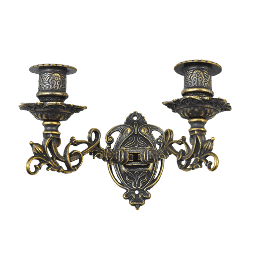 Канделябр настенный на 2 свечи антик AL-82-259-ANT - фото 186369