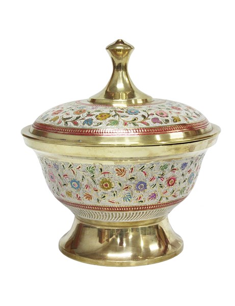 Шкатулка латунь с белой эмалью BE-2000196 - фото 187722