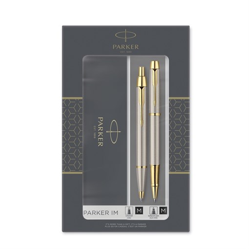 Набор Паркер (Parker) IM Core TK223 Brushed Metal GT ручка перьевая и шариковая 2093217 - фото 188792