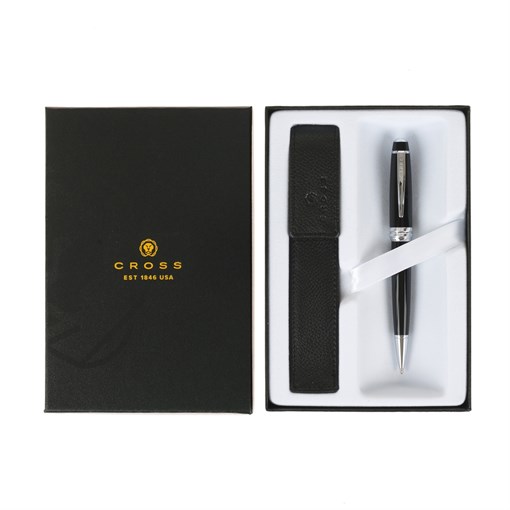 Подарочный набор Кросс (Cross): шариковая ручка Кросс (Cross) Bailey Black Lacquer AT0452-7/471 - фото 189279