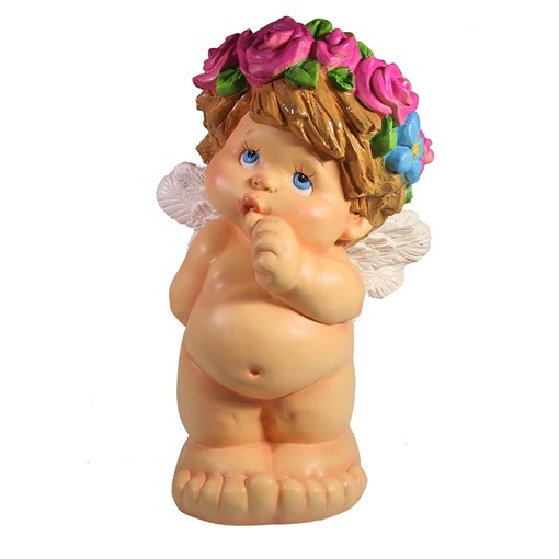 Фигура декоративная Ангел стоит (акрил) L21.5W18.5H33см - фото 189615