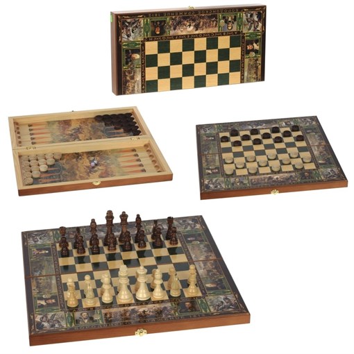 Игра настольная 3 в 1 "Бородино", L50 W25 H5 см - фото 197329