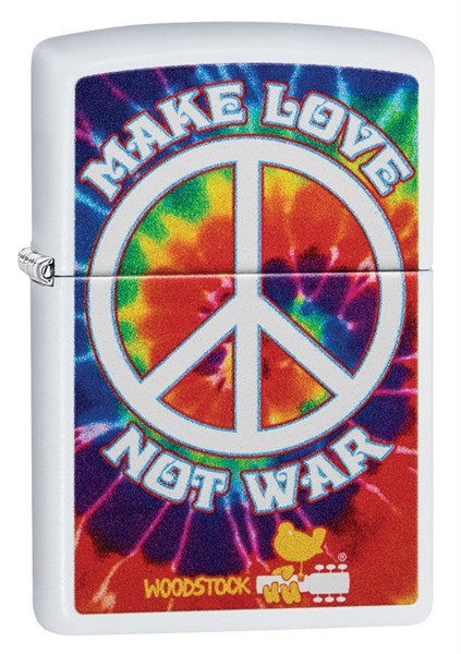 Зажигалка Zippo Woodstock® с покрытием White Matte 49013 - фото 198031