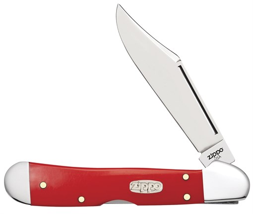 Нож перочинный Zippo Red Synthetic Smooth Mini Copperlock 92 мм 50530 - фото 198142