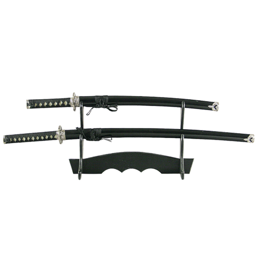 Набор самурайских мечей, 2 шт. Ножны черные - фото 199851