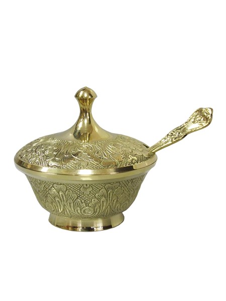 Сахарница с ложкой, латунь BE-2000038 - фото 199960