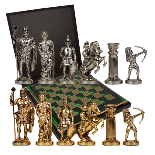 Шахматы с фигурами из бронзы Античные войны MP-S-15-28-GRE - фото 200013