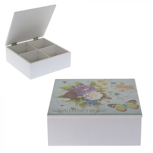 Шкатулка для чайных пакетиков, L18 W18 H7см 608496 - фото 202053