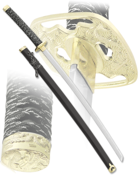 Меч самурайский. Ножны черные - фото 206319