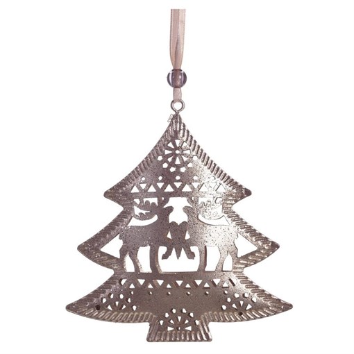 Украшение новогоднее  "Ёлка/Сердце", H11,5 см - фото 212587