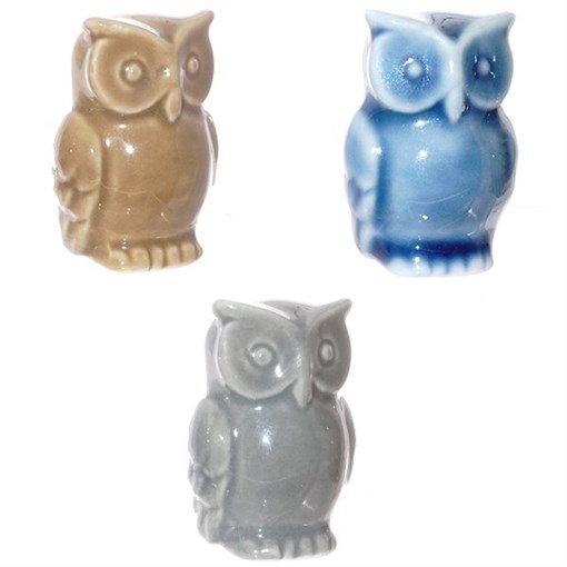 Фигурка декоративная  "Сова", L2 W2 H4 см, 3в., (б/инд.уп) - фото 212715