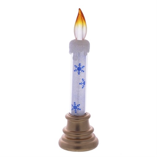 Фигурка декоративная с подсветкой "Свеча", L5 W5 H17 см - фото 213191