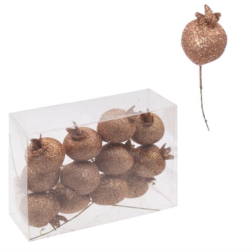 Изделие декоративное "Ягоды", набор из 12 штук, (35мм), L3,5 W3,5 H9 см - фото 213549