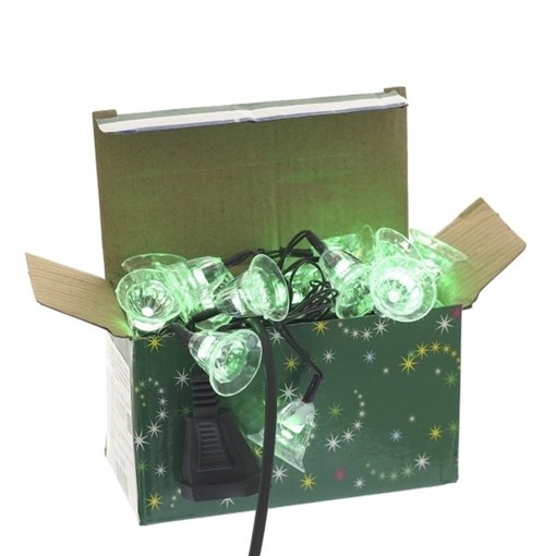 Электрогирлянда комнатная "Колокольчик" 20 зеленых LED ламп L4м - фото 213648