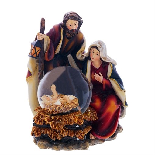 Фигурка декоративная в стекл. шаре "Рождение Христа", D6,5; L16 W12,5 H17,5 см - фото 213823