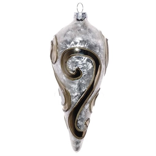 Украшение новогоднее "Оригинальная сосулька" L=6,5 W=6,5 H=16,5см - фото 215000