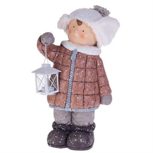 Фигурка декоративная "Мальчик" L24,5 W21,5 H46 см 719362 - фото 218819