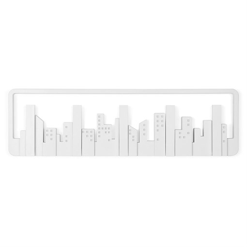 Вешалка настенная skyline белая - фото 220695