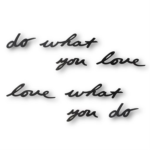Надпись декоративная do what you love настенная черная - фото 220797