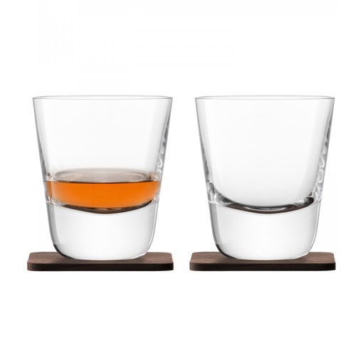 Набор из 2 стаканов arran whisky с деревянными подставками 250 мл - фото 233344