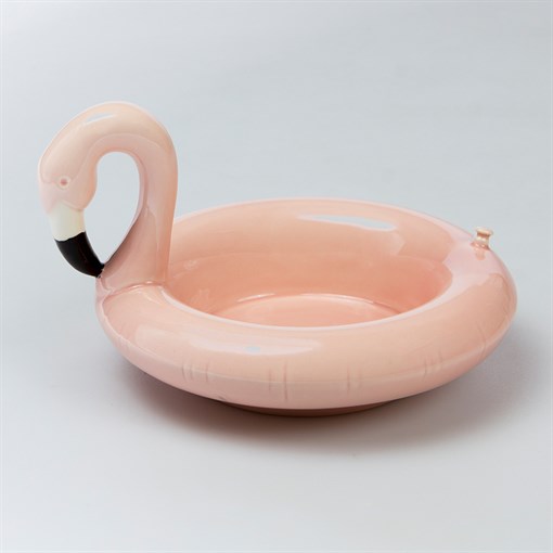 Миска сервировочная керамическая floatie flamingo - фото 236217