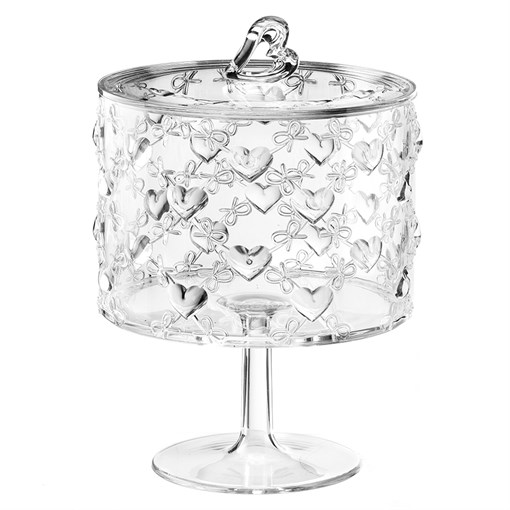 Ваза для десертов love большая прозрачная - фото 238937