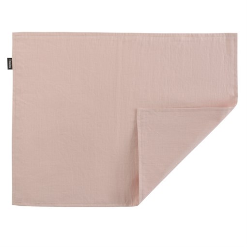 Салфетка под приборы из умягченного льна с декоративной обработкой пыльная роза essential, 35х45 см - фото 242286