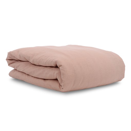 Пододеяльник изо льна цвета пыльной розы essential, 150х200 см - фото 242661