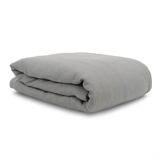 Пододеяльник изо льна серого цвета essential, 150х200 см - фото 242699