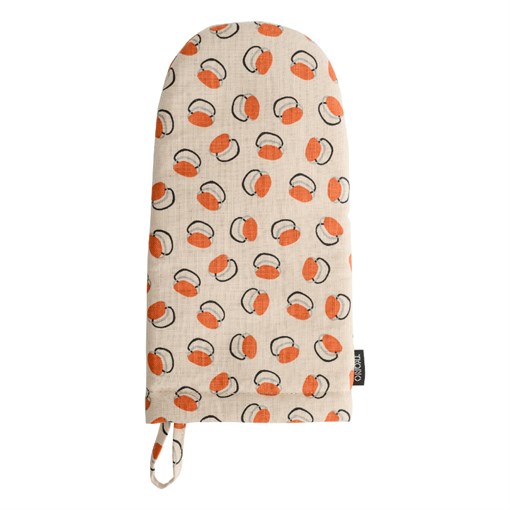 Варежка-прихватка из хлопка с графичным принтом Ягоды russian north, 31х15 см - фото 242721