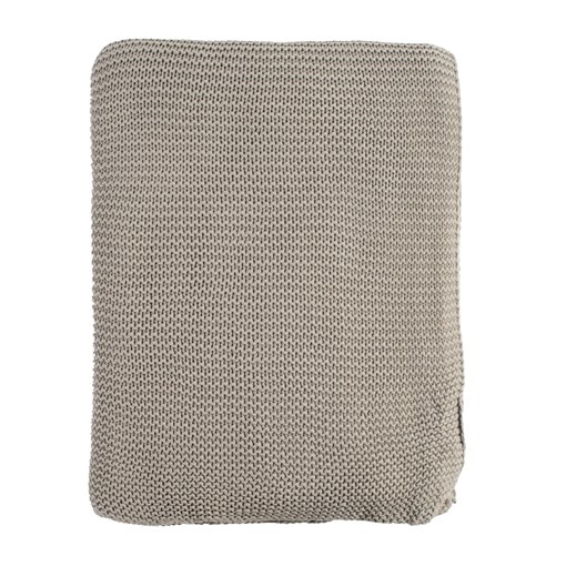 Плед жемчужной вязки серого цвета essential, 180х220 см - фото 243627