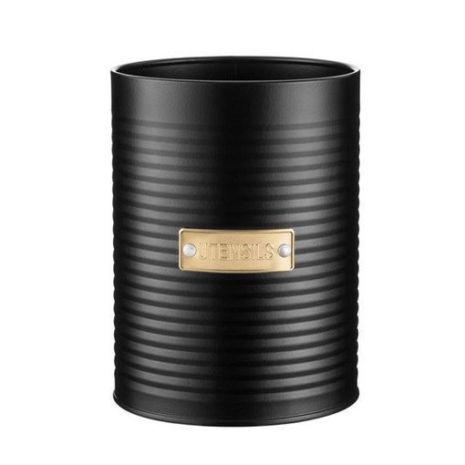 Емкость для столовых приборов otto черная - фото 249961