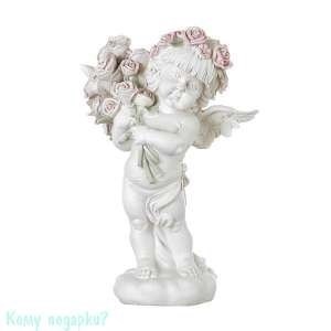 Фигурка "Девочка-ангел с букетом роз", коллекция "amore", 18x13x33 см - фото 251505