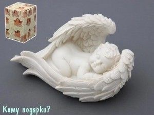 Фигурка "Спящий ангел", коллекция "amore", h=9 см, l=15 см - фото 251556