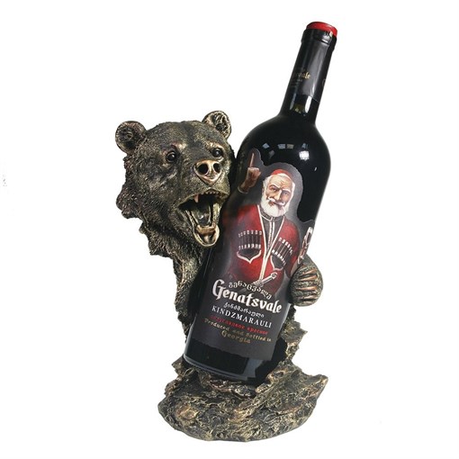 Подставка под бутылку Медведь цвет: бронза L14W18H26 см - фото 251716