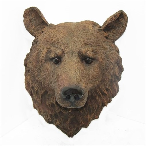 Фигура садовая Голова медведя L34W23H42 см. - фото 251900