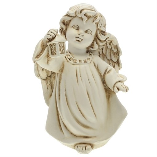 Фигура декоративная Ангел с фонариком антик L11W8H15 cм. - фото 252070
