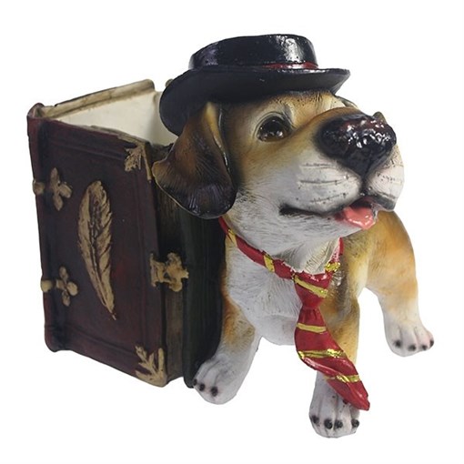Карандашница Собака в шляпе L12W17H15см - фото 252211