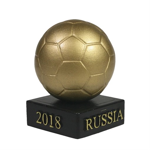 Изделие декоративное Мяч на подставке цвет: золото L5W5H8.5см - фото 252320