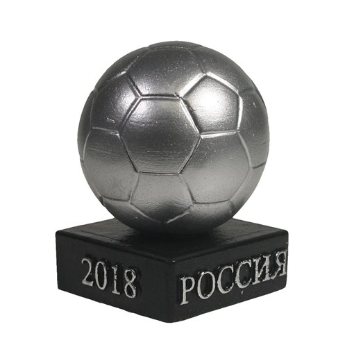 Изделие декоративное Мяч на подставке цвет: серебро L5W5H8.5см - фото 252321