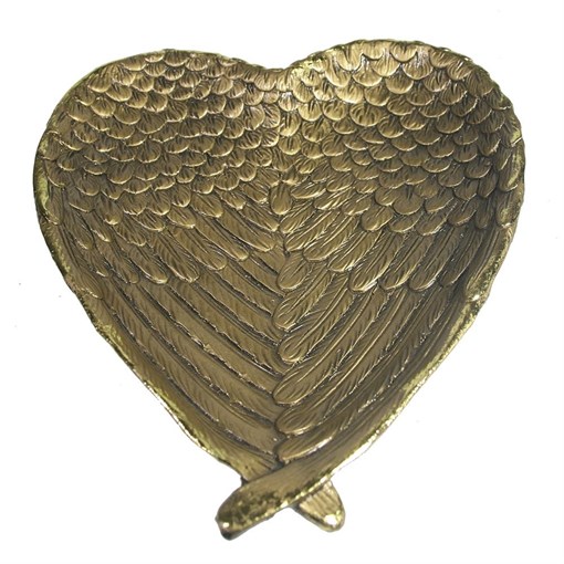 Подставка под мелочи Крылья ангела цвет: золото L23W20H3.5см - фото 252365